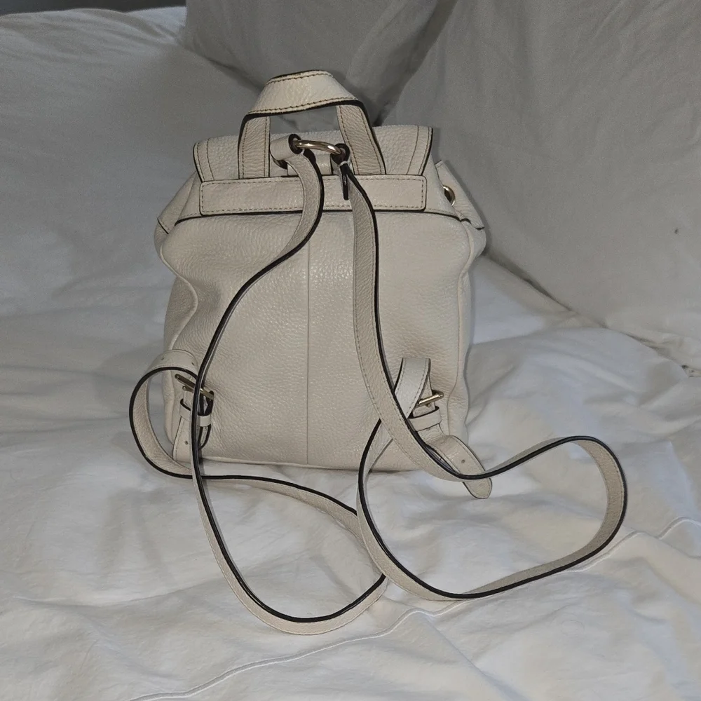 Coach Pennie Chalk Leather Backpack - Picture 7 of 7